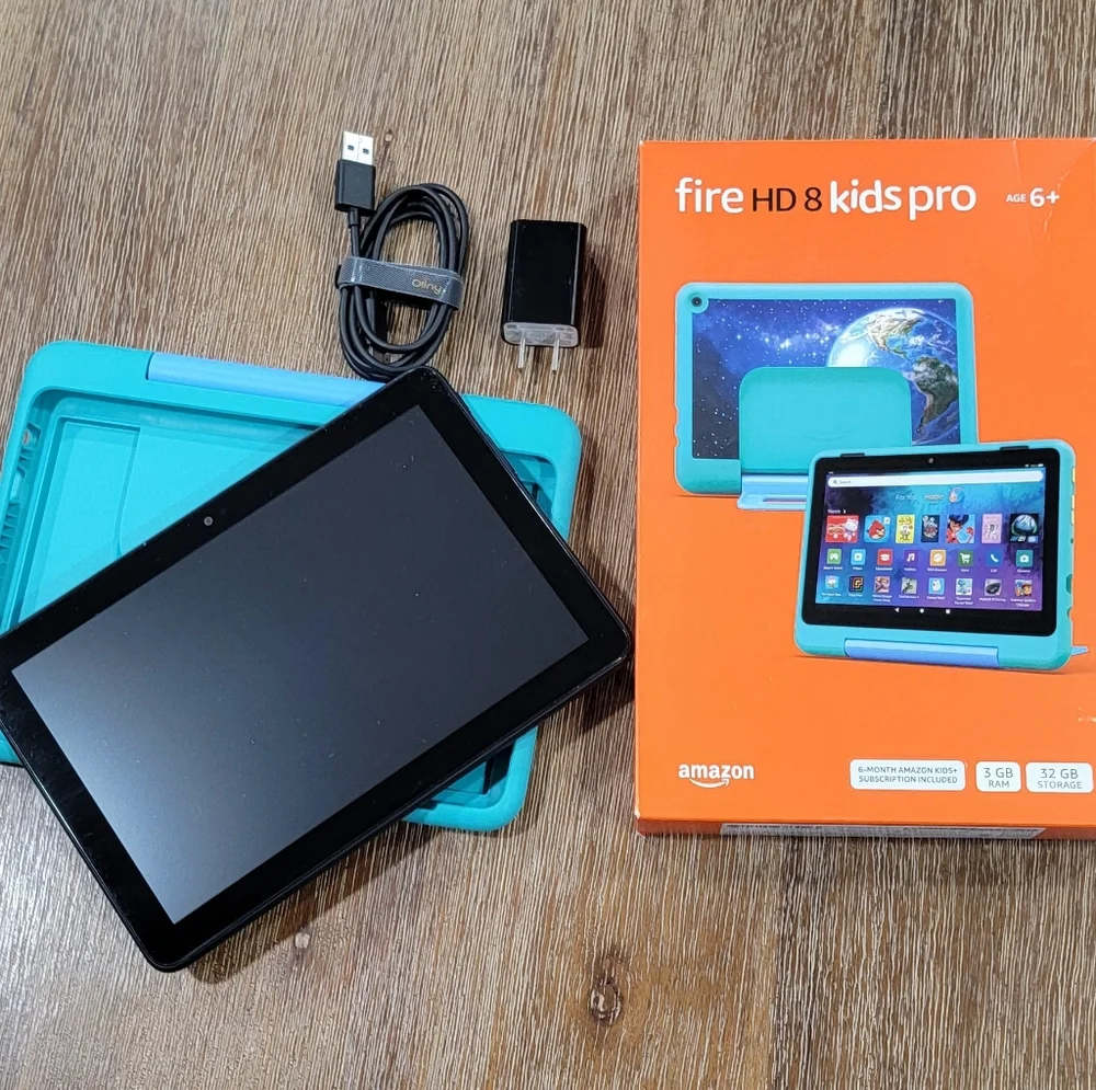 Amazon Black Fire HD 8 Kids Pro Tablet - Teal